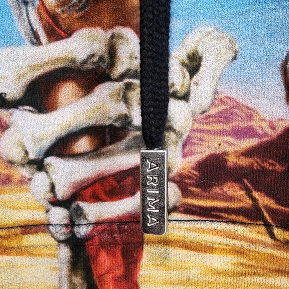 Arima Sweatshirt Hoodie Desert Crucifix Front Back Sleeve Graphic size Small - Picture 7 of 15
